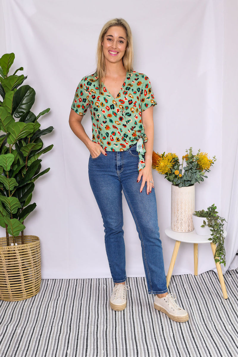 The Flora Top (Turquoise) – Olive And Wilde SA